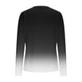 thumbnail image 5 of Womens Ombre Knit Clothing Gradient Crewneck Pullover Long Sleeve Stretchy Jumper Sweater Textured Cable Knitting Tops Trendy Dressy Clothes Fall Fashion Top Basic Outfits, 5 of 8