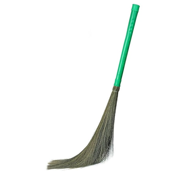 Hari Ram Gulab Rai - Floor Broom | With Natural Soft No Dust Grass Broom, Long Stick Phool Jhadu | For Home, Office, Kitchen & Balcony Cleaning Jadoo | Unflagged Bristle, Compact, Hard Floor Use