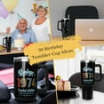 thumbnail image 6 of Happy 50th Birthday Gifts for Men Women, 40 oz Tumbler with Handle and Straw Lid, 50 Years Old Gifts Idea for Him Her, Fifty Birthday Present Back in 1974 Tumbler Cup, 6 of 6