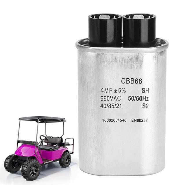 Condensador 4MFD 4uF 660V 60 Hz para PowerWise II, Accesorios para Carritos de Golf Lester Chargers 28109-G01