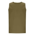 thumbnail image 4 of YanHoo Mens Linen Tank Tops Sleeveless Round Neck Workout Shirts Big and Tall, 4 of 7