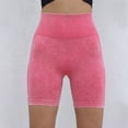 thumbnail image 2 of Shorts for Women Summer Water Washed Scrub Pants Seamless High Waist Peach Lifting Jogging Fitness Yoga Pants Trendy Casual Shorts S-L, 2 of 6