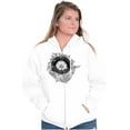 thumbnail image 4 of Whale Compass Free Spirit Animal Zip Hoodie Sweatshirt Women Brisco Brands L, 4 of 6