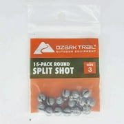 Ozark Trail Round Split Shot Size 3, Fishing Lead Weights, Product Size 0.8x0.9cm