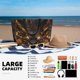 thumbnail image 5 of Fotbe Cool Black Gold Dragon Bolsa de Viaje para Playa - Resistente al Agua, Bolsa Tote de Gran Capacidad y Ligera con 7 Bolsillos para Mujeres y Hombres, 5 of 7