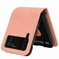 thumbnail image 2 of Allytech Case for Samsung Galaxy Z Flip 4 5G Luxury PU Leather Wallet Protective Phone Case with Card Slots Pocket Cover, Pink, 2 of 6