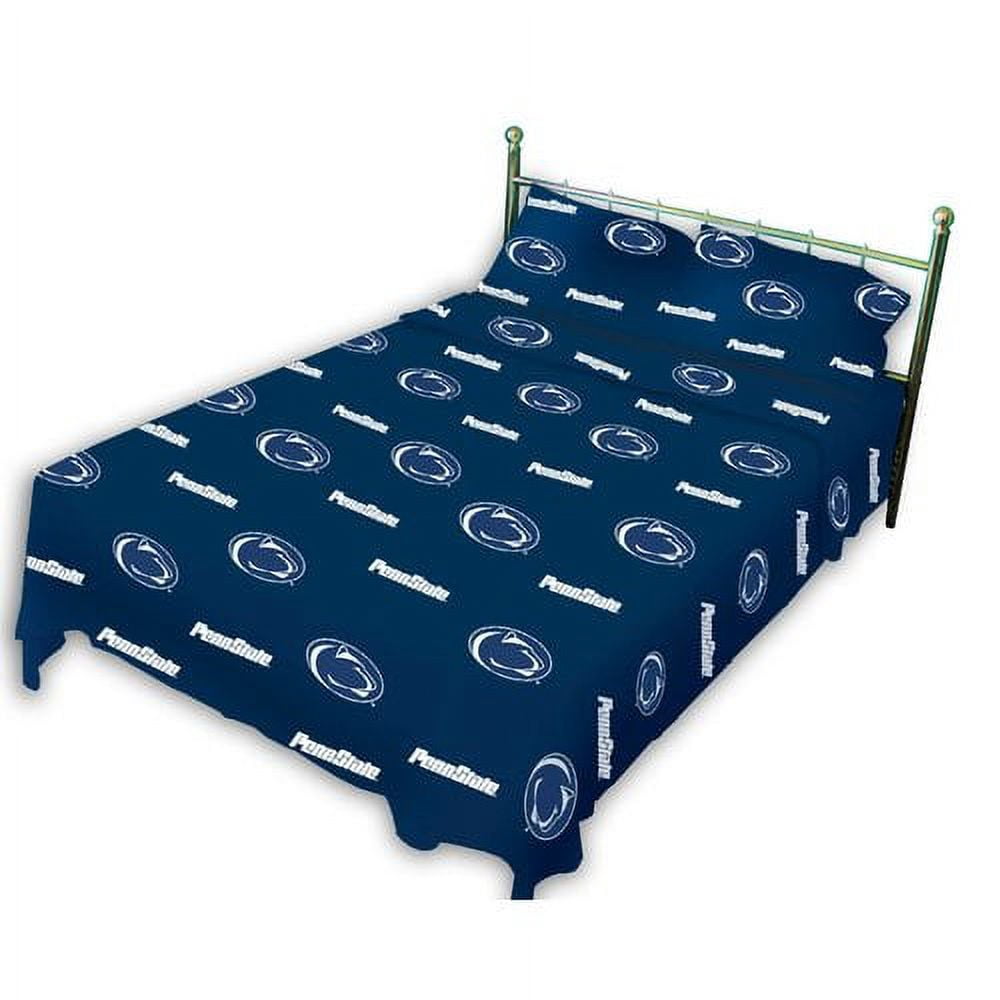 Oregon Ducks 100% cotton, 3 piece sheet set - flat sheet, fitted sheet, 1 pillow case, Twin, White