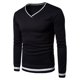 thumbnail image 1 of pstuiky manga larga de hombre, Blusas y camisas de manga larga con cuello en V y color liso para hombre salir tops xl, 1 of 7