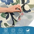 thumbnail image 5 of Yayeee Kitchen Curtains Tier Set of 2 Light Filtering 57"x24" Over Sink Window Panels, Blue Floral, 5 of 7