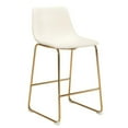 thumbnail image 4 of Heavenly Collection Counter PU Stool with Gold Legs SET OF 2, 4 of 6
