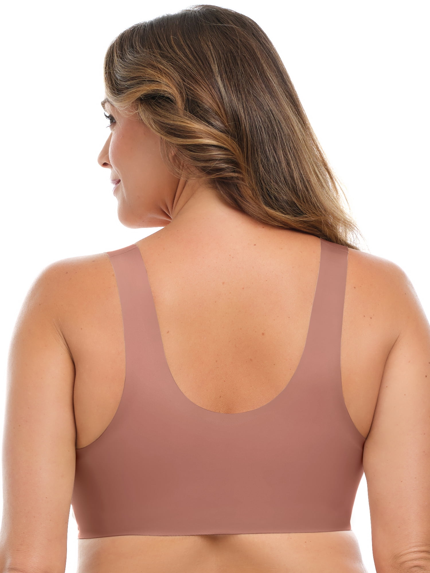 Joyspun Women’s Wire-Free Bonded Longline Square Neck Bra, Sizes XS-XXXL