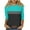 Style 021 Blue, variant on SEAOPEN Plus Size Tops for Women Color Block 3/4 Length Sleeve Womens T Shirts Raglan Sleeve Baseball Tees Comfort Crewneck Casual T-Shirts Black,L