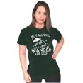 thumbnail image 5 of Not All Who Wonder Are Lost UFO Cute Women's T Shirt Ladies Tee Brisco Brands L, 5 of 6