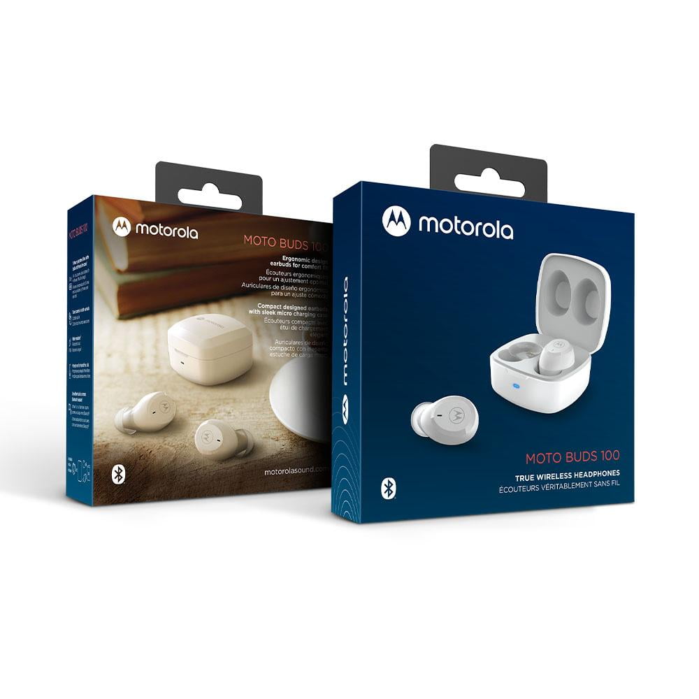Audífono Inalámbrico Motorola MOTO BUDS 100W TWS Bluetooth Blanco Línea 2022