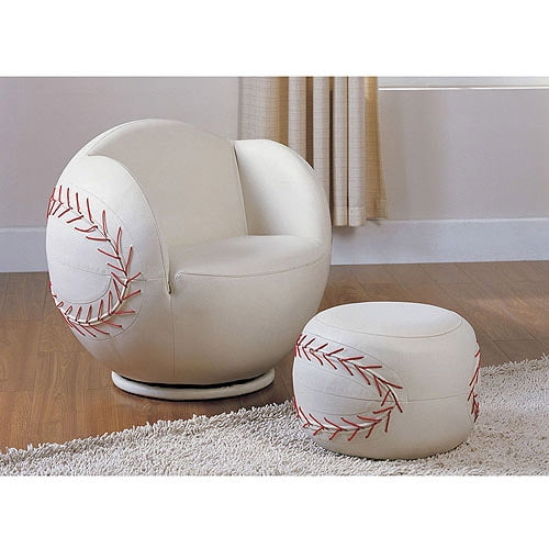Acme All Star Baseball 2Piece Chair and Ottoman Set
