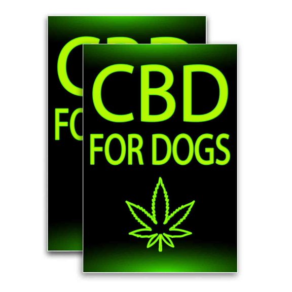 CBD For Dogs (24" X 36") Vinyl Decal Only (Pack of 2) |Sign|Sticker|Poster