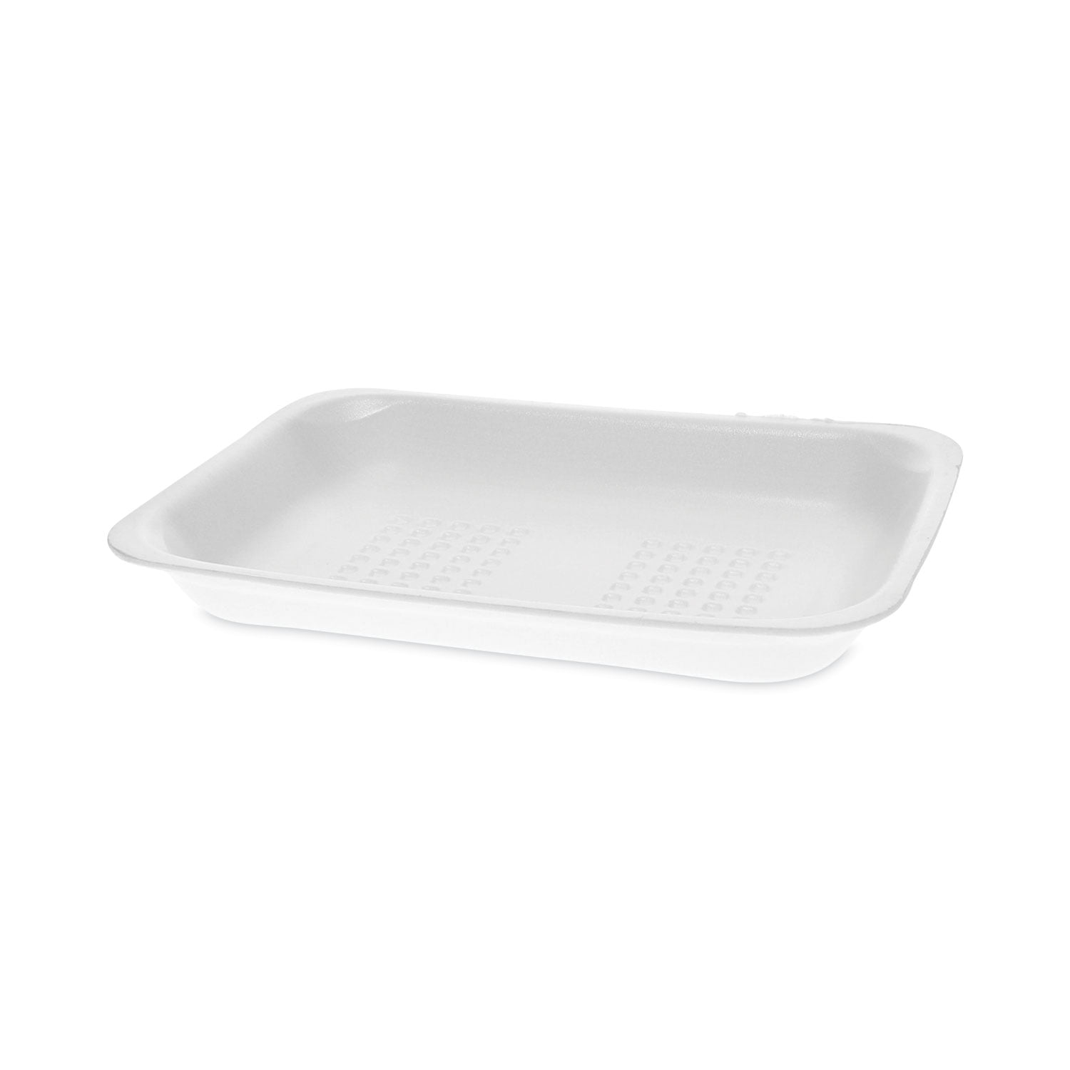 RIKICACA White Foam Meat Tray (25pcs/Pack - 8.3 x 5.9 x 1.2) with White  Meat Absorbent Pad, Disposable Standard Supermarket Food Tray