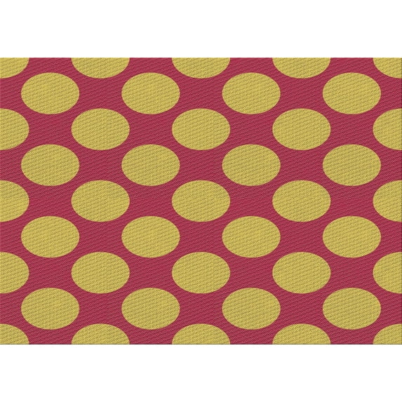 Ahgly Company Machine Washable Indoor Rectangle Transitional Crimson Red Area Rugs, 4' x 6'