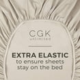 thumbnail image 5 of CGK Linens Hotel Luxury Single Fitted Sheet Only - Full Size Wrinkle-Resistant Bottom Sheet, Fits Mattress Up To 16", Cream, 5 of 7