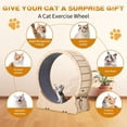thumbnail image 4 of QinaQin Rueda de ejercicio para gato de 35.4 pulgadas, caminadora silenciosa con sistema de bloqueo y alfombra desmontable, ideal para caminar, correr y entrenar, 4 of 7
