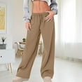 thumbnail image 4 of Aoiroe Lined Sweatpants Women Sherpa Lined Pants Women Fleece Sweatpants Women Winter Pants For Women Sweatpants Women Women'S Clothing Lounge Pants Women Khaki 3XL, 4 of 7
