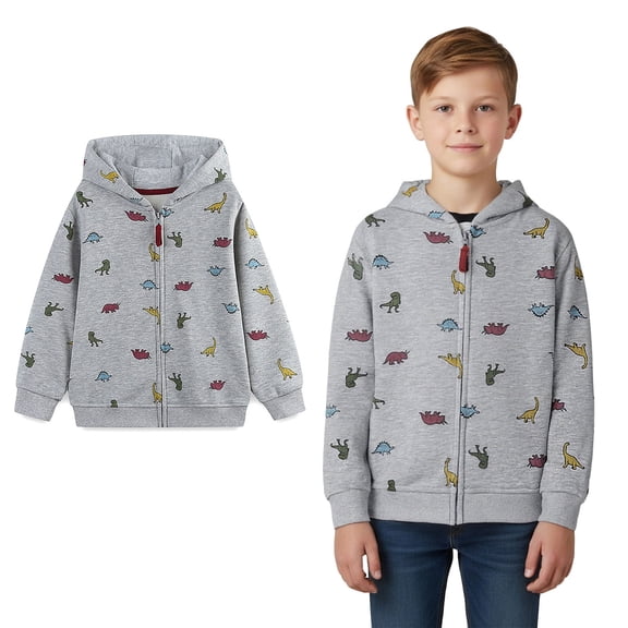 Toddler Boys Sweatshirt Long Sleeve Dinosaur Zipper Hoodie Lightweight Jacket 3-4 years Hoodies Boys