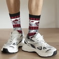 thumbnail image 6 of Pofeuu Buffalo Plaid Forest Print Crew Socks, Adult Running Hiking Socks for Youth and Adult, 6 of 6