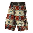 thumbnail image 2 of Cargo Shorts for Men 2026 Summer Casual Vintage Western Cowboy Style Printed Straight Leg Shorts with Pockets Workwear, 2 of 4