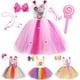thumbnail image 2 of 2023 niñas Arco Iris Color caramelo princesa vestido Prium Cosplay disfraz Lollipop Sauna banda cumpleaños fiesta ropa niños vacaciones ropa zhangyuxiang unisex, 2 of 2