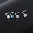 thumbnail image 3 of ZS 8Pcs/Set 20g Heart Crystal Nose Ring Stud Piercing Nose Bone/L Shaped/Nose Screw Nostril Piercing, 3 of 5