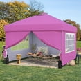 thumbnail image 2 of Ainfox 10x10 Pop up Canopy Tent with Sidewalls and Weighted Sandbags,Instant Outdoor Shade Gazebo,Pink, 2 of 8