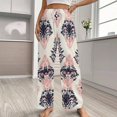ZHANGS Art Nouveau Blush Tribal341 Women's Pajama Pants, Casual Lounge