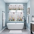 thumbnail image 3 of Hummingbird Floral Kitchen Curtains Sets for Windows 24 Inch Length, Farmhouse Floral Botanical Rod Pocket Window Treatments Tier Curtains and Valances Set for Bedroom/Bathroom, 3 of 8