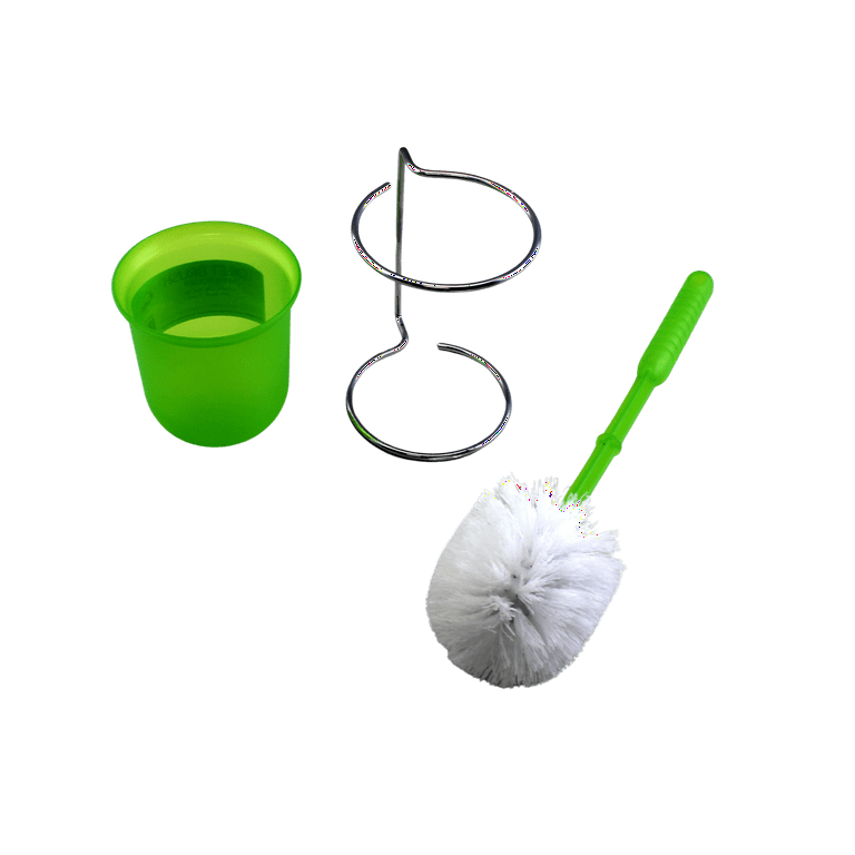 Dependable Industries Bathroom Toilet Bowl Brush With Holder Set Lime Green
