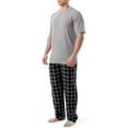 thumbnail image 5 of Fruit of The Loom Men's Crewneck Tee and Fleece Pajama Pants Set, 2-Piece, Sizes S-XL, 5 of 8