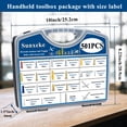 thumbnail image 3 of 410 PCS Self Drilling Drywall Anchors with Screws Kit - 2 Sizes Sheetrock Anchors & 4 Sizes Zinc Expansion Screws,2025 Upgraded Zinc Plated Steel,No Drill Needed, Holds Up to 66LB on Walls, 3 of 7
