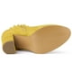 thumbnail image 5 of Botines Tacón De Bloque Con Volantes Para Mujer Amarillo 37, 5 of 7