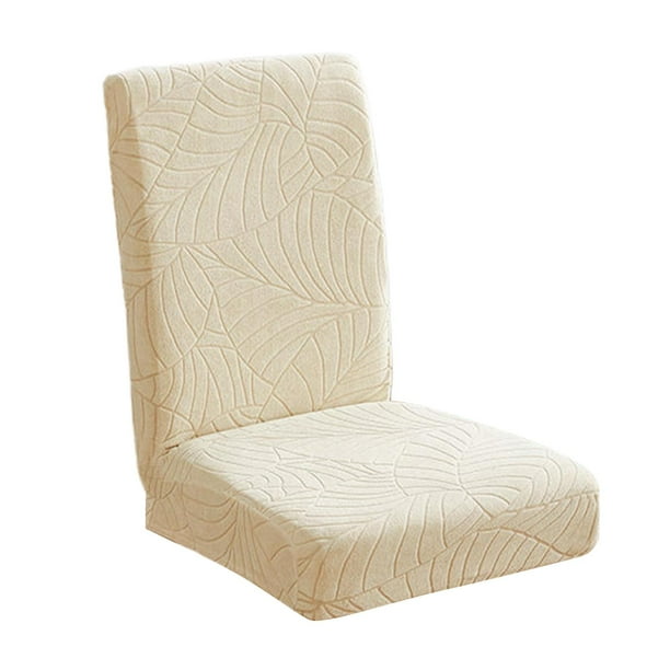 Funda elástica grande para silla de comedor con respaldo alto y fundas extraíbles para boda Beige