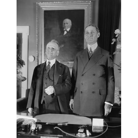 Senator Carter Glass And Treasury Secretary William Mcadoo Ca. 1920. Glass Was Co-Sponsor History (24 x 36)