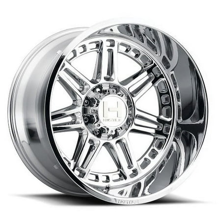 20x12 Hostile 124 Lunatic Armor Plated (Chrome) Wheel 6x135 (-44mm)