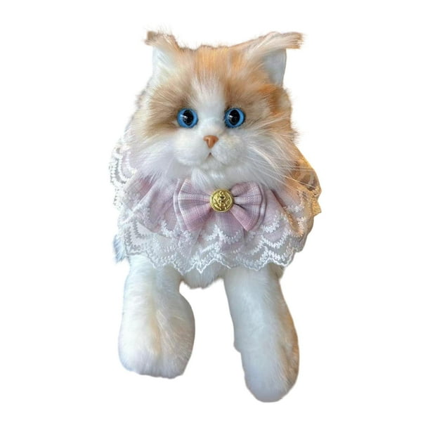 Ragdoll Cat Animal relleno cómodo, cómodo, de gatos suaves, juguete para niños regalos Bufanda rosa de gato