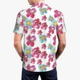 thumbnail image 5 of Rocae Watercolor Flowers for Men's Short Sleeve Polo Shirt, Quick Drying Performance Moisture Wicking Sports Men's Golf Shirt X-Large, 5 of 9