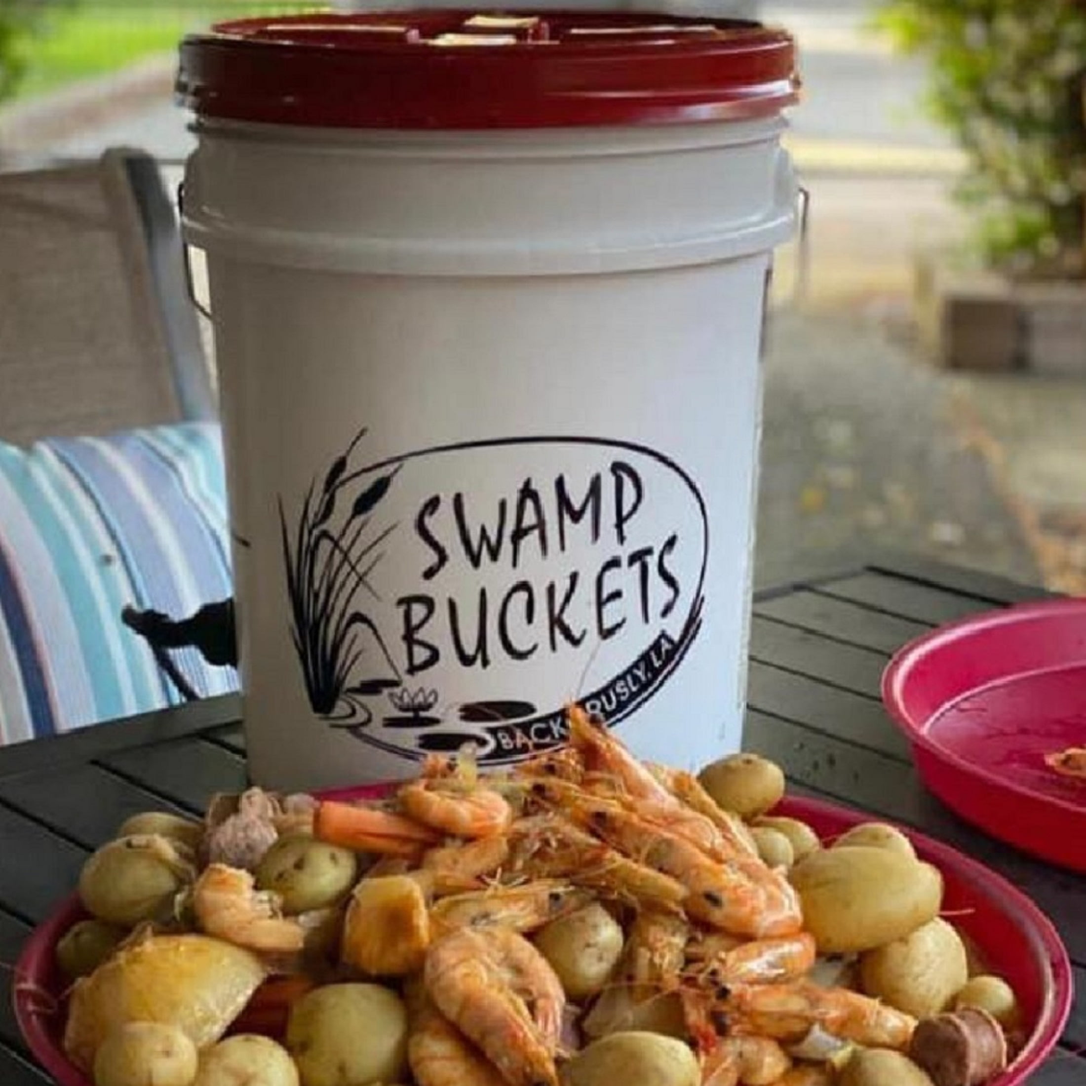 The Original Swamp Bucket with Black or Red Lid (Lid Color Will Vary Depending on Inventory Supply)