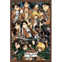 Attack on Titan - Collage Wall Poster, 14.725" x 22.375", Framed