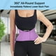 thumbnail image 3 of Faja de soporte lumbar TESETON para hombres y mujeres, transpirable, para escoliosis, con 8 huesos reforzados, para aliviar el dolor lumbar y ciática. Talla 02, morado-XL., 3 of 5