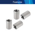 thumbnail image 3 of HUGFEGWE M14x20x30mm 10PCS Round Connector Nuts Threaded Sleeve Rod Coupling Nut for Connect Two Threaded Shafts CJB91-25821, 3 of 5