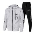 thumbnail image 1 of Nuevo conjunto de chándal con cremallera para hombre, chaqueta informal estampada y pantalones ajustados, sudaderas con capucha para correr en el gimnasio, ropa de lujo de otoño 2024, 1 of 3
