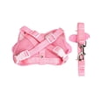 thumbnail image 3 of Ajustable Del Ala Del ángulo Arnés Forma Nylon Mascota Correa Correa De Plomo De Color Rosa - L, 3 of 4