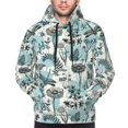 thumbnail image 2 of Bingfone Flowers In Vintage Men's Drawstring Hoodie Long Sleeve Pocket Sweatshirts-Medium, 2 of 6