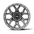 thumbnail image 6 of RockTrix RT107 18 inch Wheel Compatible with Chevrolet Silverado 1500 Tahoe, 6x5.5 Rim 6x139.7 Wheel, 18x9, -12 Offset, 4.5 Backspace, Also fits GMC Sierra 1500 Yukon, Gunmetal, 6 of 8